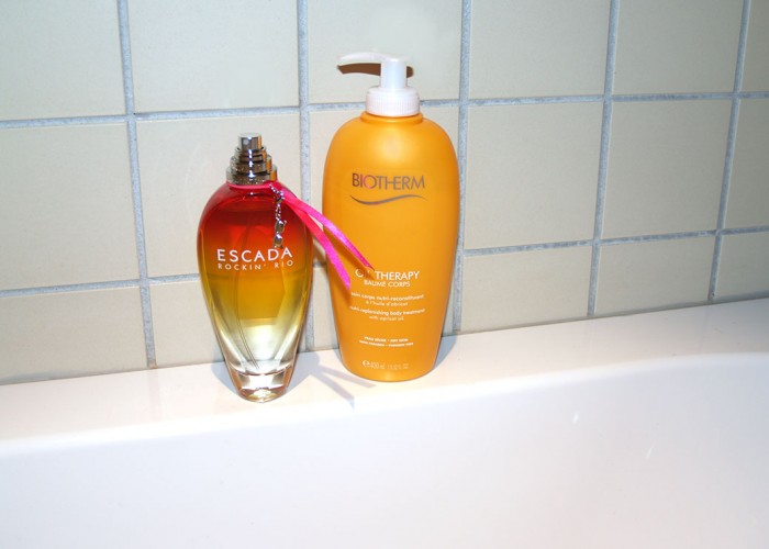 beauty partners biotherm oil therapy body lotion and escada summer scent rockin rio