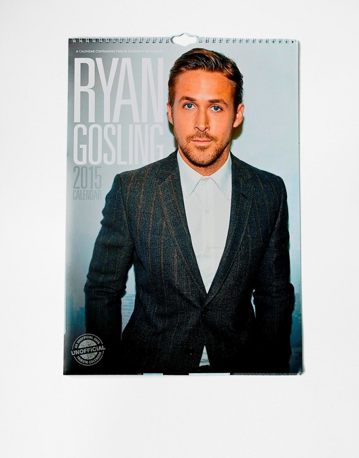 Ryan Gosling 2015 wall calendar as christmas gift for her