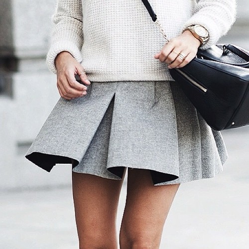 Short grey skirt