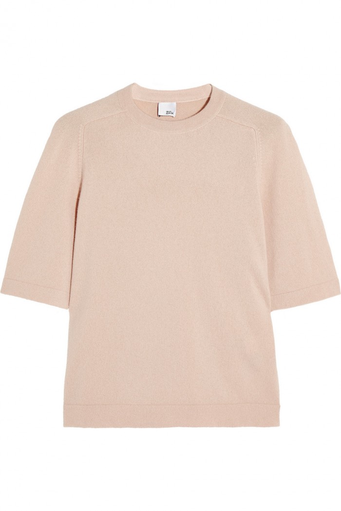 Neutral cashmere top from Iris & Ink at The Outnet