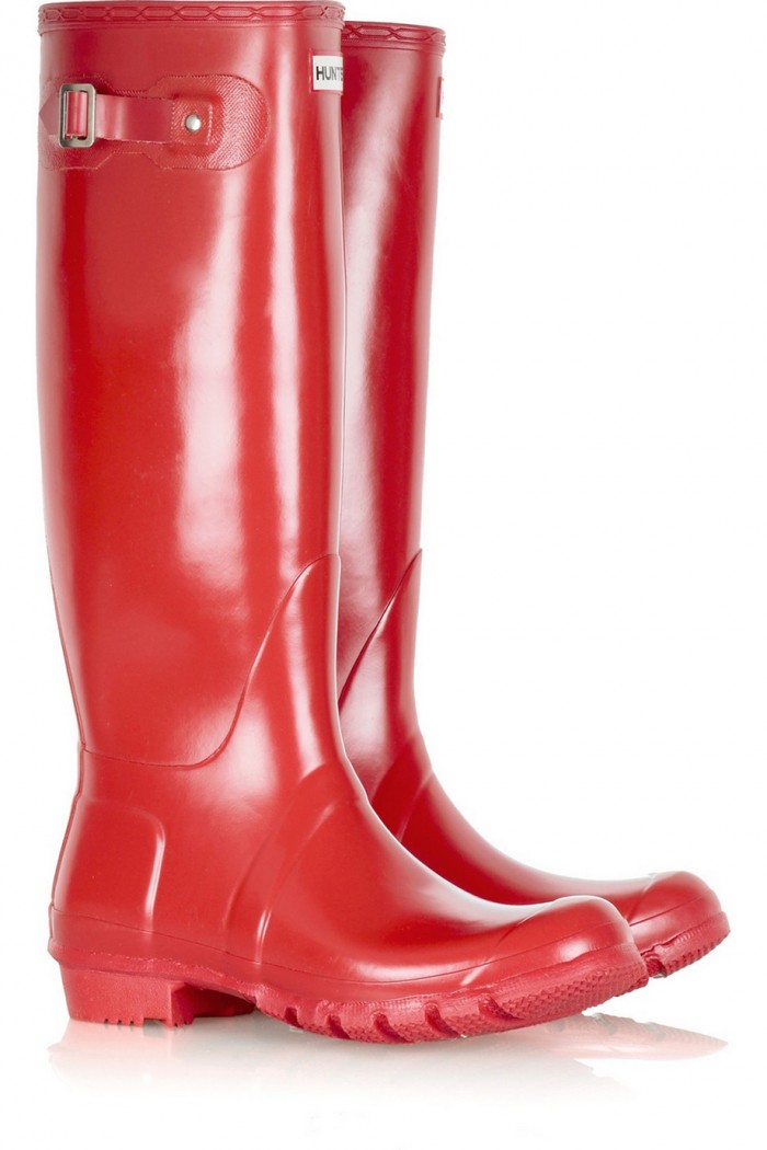 Hunter Original wellington rain boots in red
