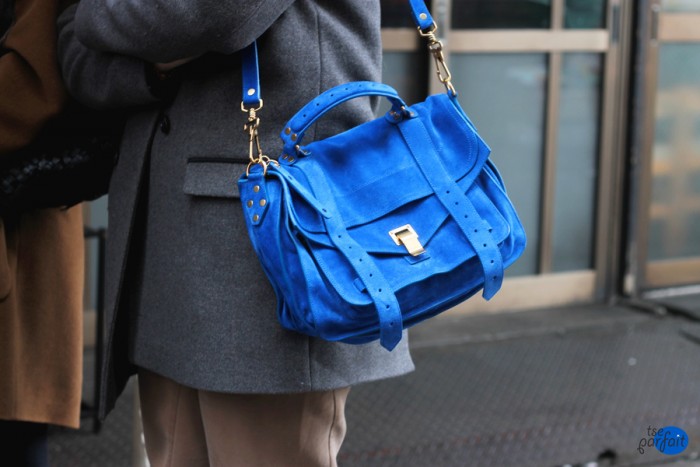 Proenza Schouler PS bag in cobalt blue suede
