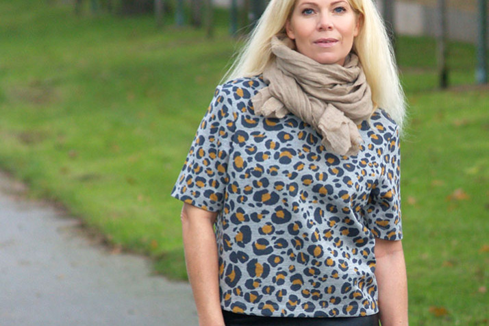 Ootd leopard, cashmere, leather